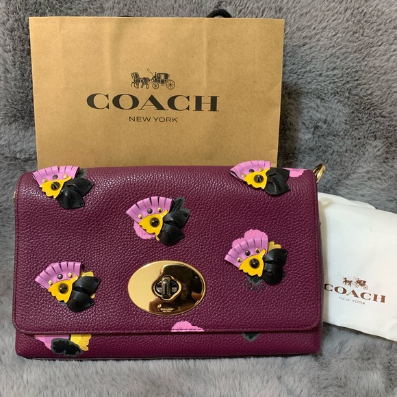 COACH LEATHER SLING BAG - Picture 1 of 11